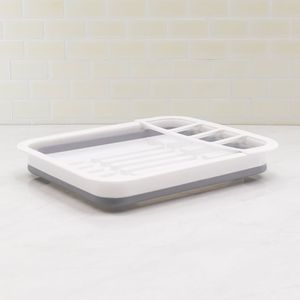 Escorredor de Louças em Silicone Retrátil Cinza - Utility