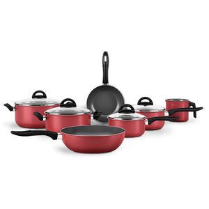 Jogo de Panelas Antiaderentes 7 Peças Chilli Cereja - Brinox
