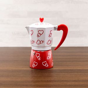 Cafeteira Italiana 9 Cafés Coração - Ana Maria Braga