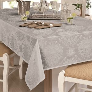 Toalha de Mesa Quadrada 1,60x1,60m Prata Il Calem - Branyl