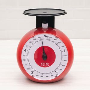 Balança de Cozinha Mecânica 5kg Vermelha - Vetta