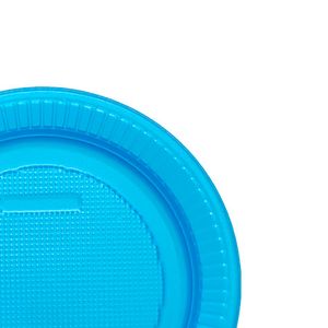 Prato Raso Descartável 15cm Kit com 10 Unidades Azul Perolado - Bello Festas