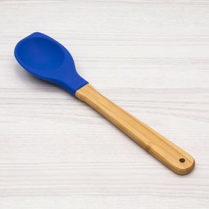 Colher de Silicone Raspadora Azul - Nativus