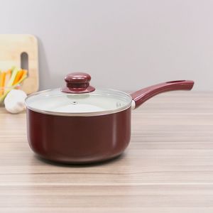 Panela com Revestimento Cerâmico Arujá Bordô 18cm - Meridional