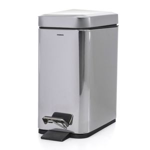Lixeira Inox de Chão Retangular Slim com Pedal 5l - Meridional