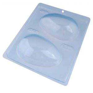 Forma de Ovo De Páscoa Liso 250g com 2 Cavidades - Bwb