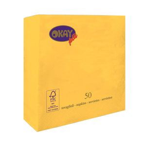 Guardanapo de Papel Folha Dupla 50 Folhas Giallo Limone - Okay