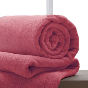 Manta Microfibra Solteiro Rosa Blush - Corttex
