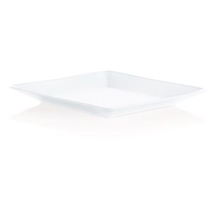 Prato de Lanche Quadrado 17cm Branco - Ou
