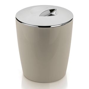 Lixeira de Chão Cromo Vitra 5l Bege - Martiplast