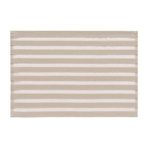 Kit Com 6 Lugar Americano Rayas Taupe - Copa&cia