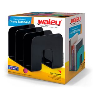 Organizador de Livros Standard Preto - Waleu