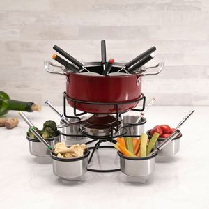 Panela de Fondue 22 Peças Eldorado Vermelha - Meridional