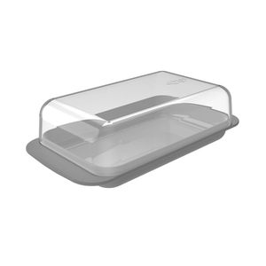 Manteigueira de Plástico Break 9x17cm Chumbo - Martiplast