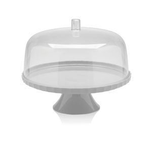 Boleira com Pé Festa de 30 cm Branco - Martiplast