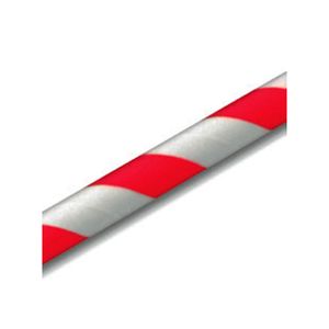 Canudo de Papel Listrado Kit com 20 Unidades Vermelho - Silver Festas
