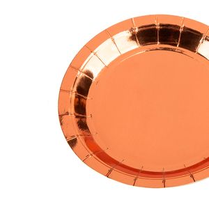 Prato Descartável 18cm Liso Kit com 10 Unidades Bronze - Silver Plastic