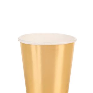 Copo de Festa Liso 270mL Kit com 10 Unidades Dourado - Silver Plastic