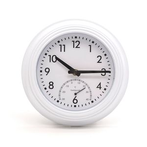 Relógio de Parede 23cm com Termômetro Branco - Sottile