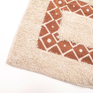 Tapete para Banheiro Retangular 40x60cm Losango Marrom - Comoditá