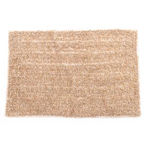 Tapete para Banheiro Retangular 40x60cm Liso Bege - Comoditá