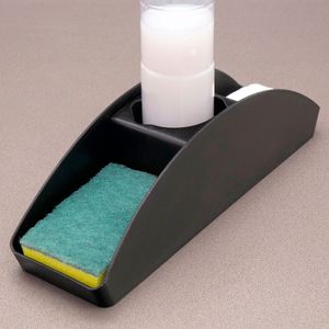Porta Detergente e Esponja Preto - Coza