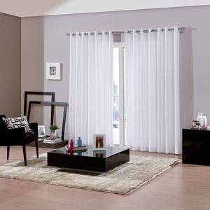 Cortina para Sala / Quarto Duplex Bellini 5,4 X 2,5m Branco - Bella Janela