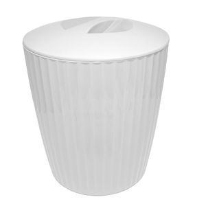 Lixeira de Chão Groove Branca - Martiplast