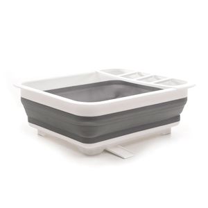 Escorredor de Louças em Silicone Retrátil Cinza - Utility