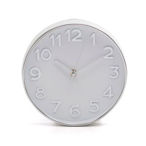 Relógio de Parede 3d 20cm Prata - Sottile
