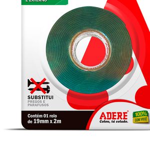 Fita Dupla Face 19mmx2m Transparente - Adere
