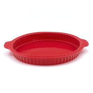 Forma de Silicone Antiaderente para Torta 30cm Vermelha - Silicook