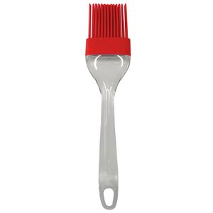 Pincel de Silicone 22cm Vermelho com Cabo Transparente - Silicook