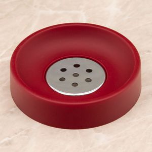Saboneteira de Plástico Redonda 11cm Vermelha - Sottile