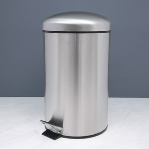 Lixeira Inox Escovado com Pedal 12l - Meridional