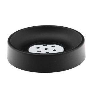 Saboneteira de Plástico Redonda 11cm Preta - Sottile