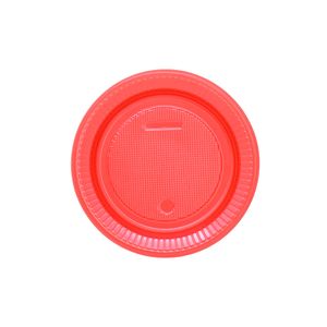 Prato Raso Descartável 15cm Kit com 10 Unidades Vermelho Perolado - Bello Festas