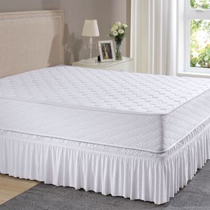 Saia para Cama de King Fixa Fácil Branca - Hedrons