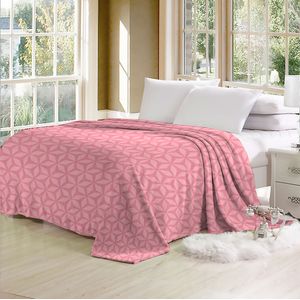 Cobertor de Microfibra Casal Flower Rosa - Beau Tissu