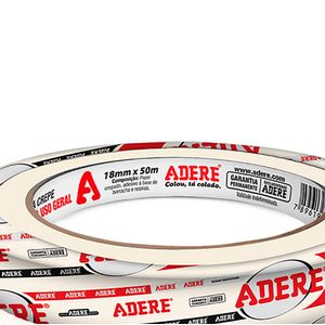 Fita Crepe para Uso Geral 18mmx50m Bege - Adere