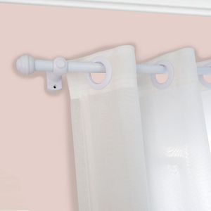 Kit Varão para Cortina 19mm X 2m Branco - Bella Arte