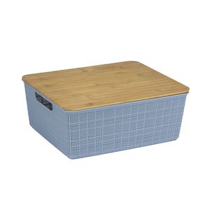 Caixa Organizadora com Tampa 12l Azul - Oikos