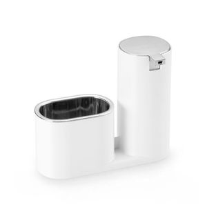 Porta Detergente Branco e Prata - Arthi