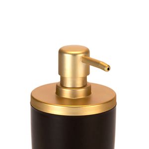 Porta Sabonete Líquido Conceito 500mL Preto e Dourado - Arthi