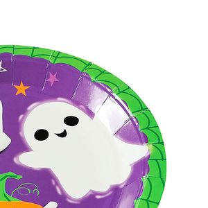 Prato Descartável 18cm Halloween Divertido Kit com 10 Unidades - - Silver Plast