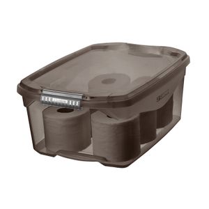 Caixa Organizadora Retangular Flex Fumê 20 Litros - Sanremo
