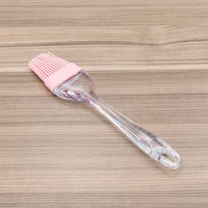 Pincel de Silicone com Cabo Transparente 22cm Rosa Candy - Silicook