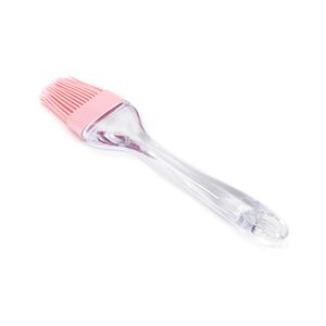 Pincel de Silicone com Cabo Transparente 22cm Rosa Candy - Silicook