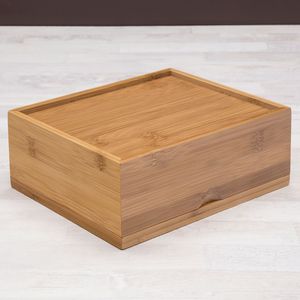 Porta Sachê Chá em Bambu com Visor - Nativus