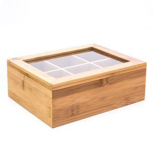 Porta Sachê Chá em Bambu com Visor - Nativus